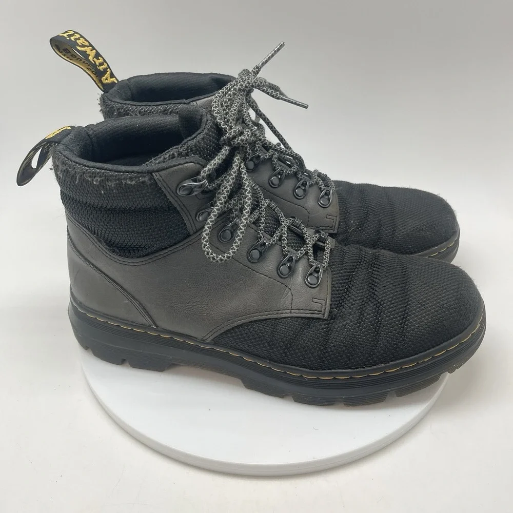 Dr. Martens Rakim Boots Mens 10 Black Utility Combat Chukka Lace Up Work Shoes‎